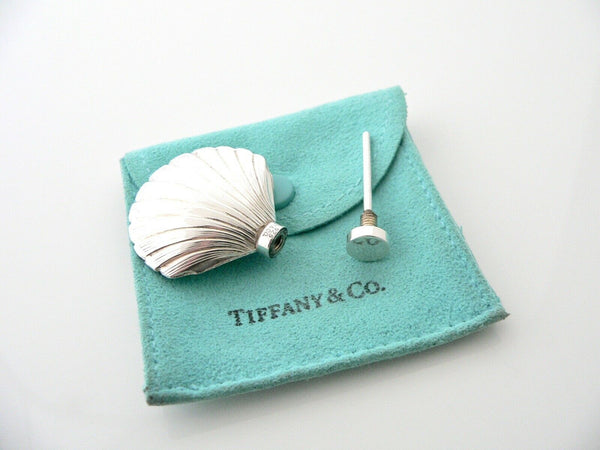 Tiffany & Co Silver Shell Perfume Bottle Dabber Case Gift Pouch Ocean Sea Lover
