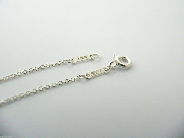 Tiffany & Co Silver Apple Necklace Pendant Chain Gift Teacher Love 18 Inch Long