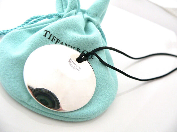 Tiffany & Co Disc Pendant Necklace 17 Inch Silk Cord Peretti Gift Pouch Love Art