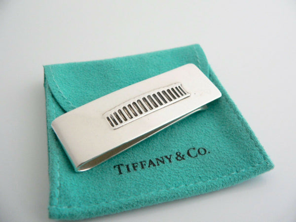 Tiffany & Co Silver Coliseum Money Clip Holder Rare Gift Pouch Love