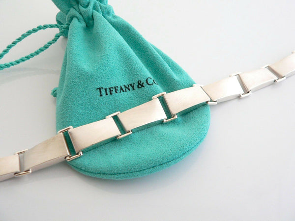 Tiffany & Co Silver Gehry Torque Link Bracelet Bangle 8.5 Inch Chain Gift Pouch