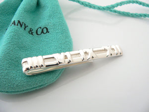 Tiffany & Co Atlas Roman Numeral Tie Money Clip Classic T Co Love Gift Pouch Man