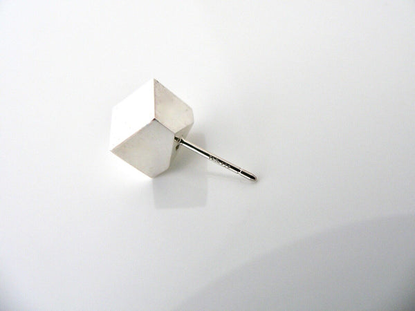 Tiffany & Co Silver Cube Earrings Square Studs Classic Gift Love Art Geometric