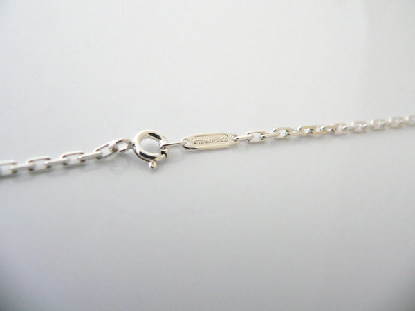 Tiffany & Co Silver ERA T & Co Cube Necklace Pendant Charm 18 Inch Chain Mint