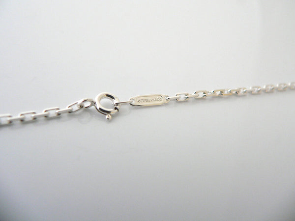 Tiffany & Co Silver ERA T & Co Cube Necklace Pendant Charm 18 Inch Chain Mint