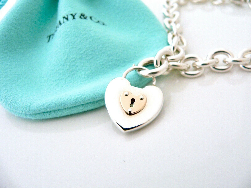 Tiffany & Co. Heart Lock Charm Silver Pendant Necklace Tiffany & Co.