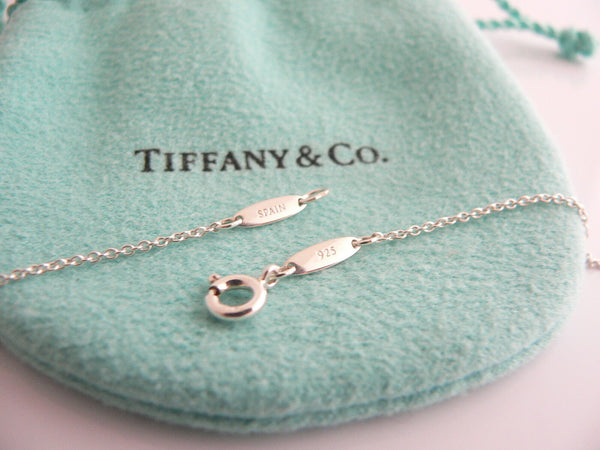 Tiffany & Co Peretti Pink Rhodonite Heart Silver Eternal Circle Necklace Gift