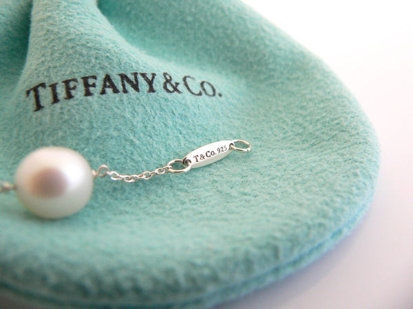 Tiffany & Co Silver Peretti Pearls by the Yard Bracelet Bangle 9 MM Gift Pouch