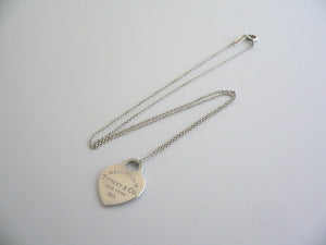 Tiffany & Co Silver Heart Necklace Pendant Charm Chain Return to Gift Love Art