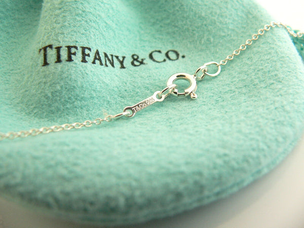 Tiffany & Co Diamond Heart Necklace Silver Pendant Charm Chain Love Gift Pouch