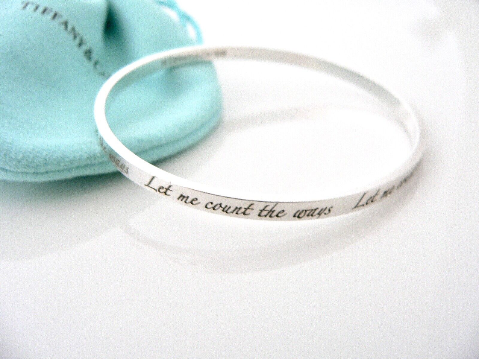 Tiffany & Co Let Me Count the Ways Bracelet Bangle Pouch Gift Love Art T and Co