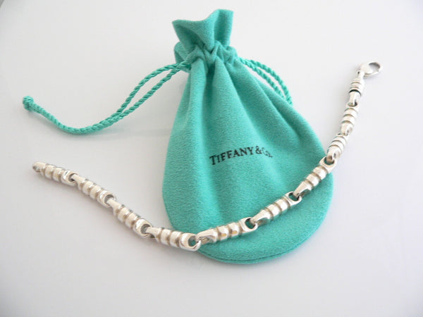 Tiffany & Co Link Bracelet Picasso Groove 8 Inch Chain Love Gift Pouch T and Co