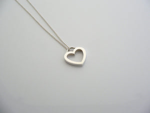 Tiffany & Co Silver Heart Necklace Pendant Charm Chain Gift Love T and Co Classy