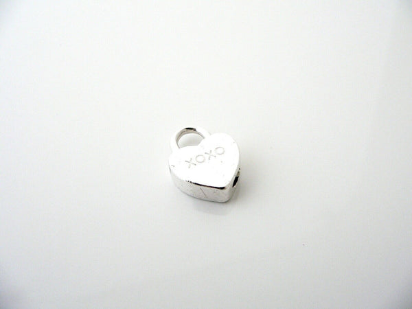 Tiffany & Co Silver Love Kisses XOXO Heart Padlock Pendant Charm Gift Love