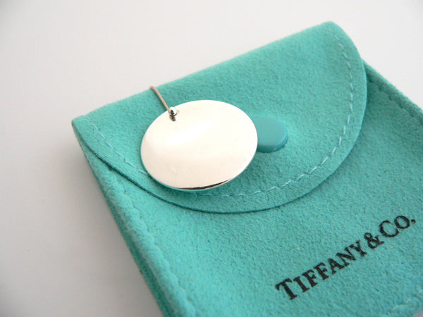 Tiffany & Co Peretti Disc Earrings Dangling Silver Love Gift Pouch T and Co Art