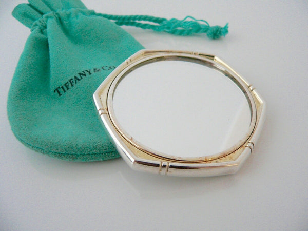 Tiffany & Co Silver Gold Bamboo Nature Ladybug Bug Mirror Compact Gift Love Art
