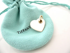 Tiffany & Co 18K Gold Mother of Pearl Heart Charm Pendant for Necklace Bracelet