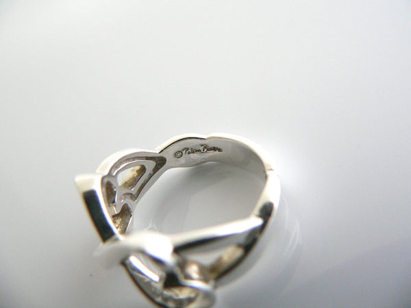 Tiffany & Co Silver Picasso Loving Heart Ring Band Sz 6.5 Infinity Gift Love