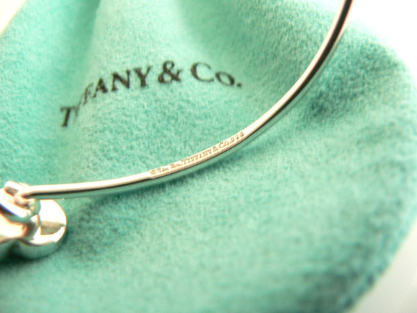 Tiffany Co Diamond Bangle Silver Modern Heart Bracelet Gift Love Pouch T and Co