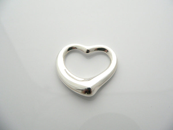 Tiffany & Co Peretti Heart Pendant Silver Large 1.4 In Open Charm Love Gift T Co