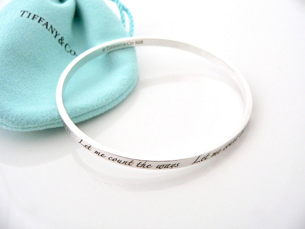 Tiffany & Co Let Me Count the Ways Bracelet Bangle Pouch Gift Love Art T and Co