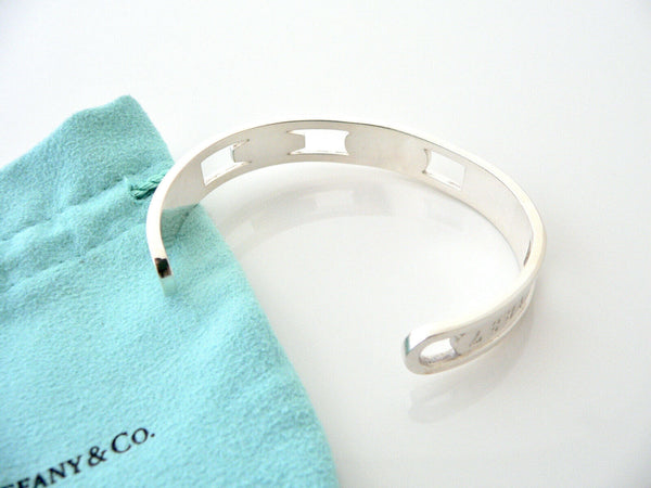 Tiffany & Co Silver 1837 Elements Cuff Bracelet Bangle Gift Pouch Love Statement