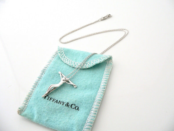 Tiffany & Co Peretti Cross Necklace Pendant Chain Large 19.5 Inches Gift Pouch