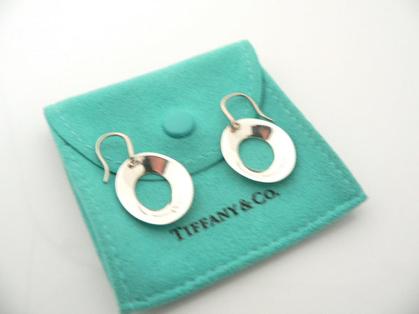 Tiffany & Co Silver Gehry Morph Dangling Dangle Earrings Rare Gift Love Pouch