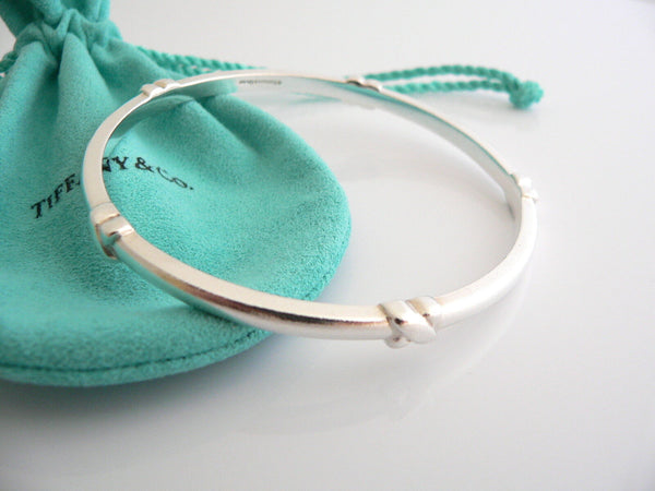 Tiffany & Co Silver Signature Bangle Bracelet Gift Pouch Love Statement