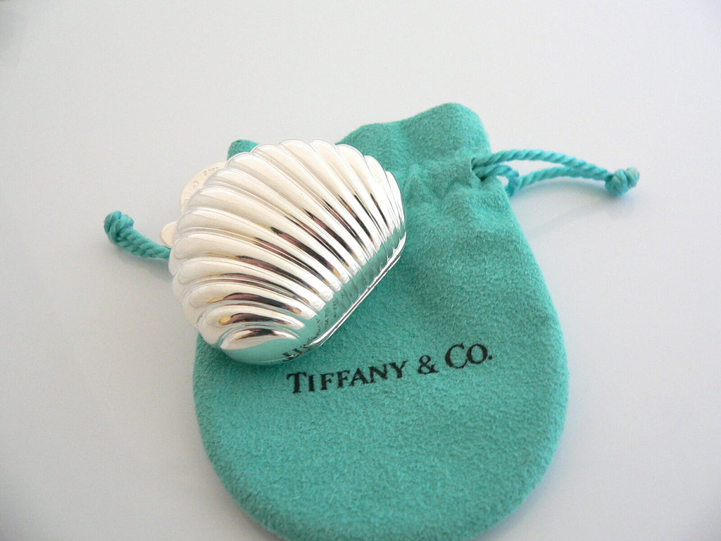 Vintage Tiffany Co. Sterling Silver Egg Shape Pill Box (FREE SHIPPING)  #7260