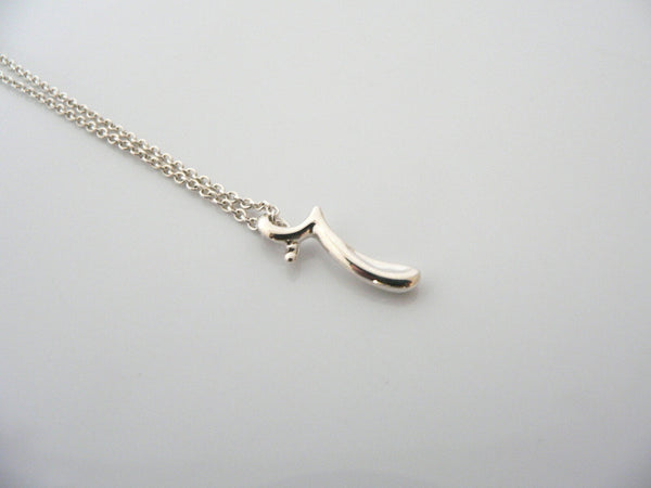 Tiffany & Co Silver Peretti Alphabet R Medium Necklace Pendant Charm Chain Gift