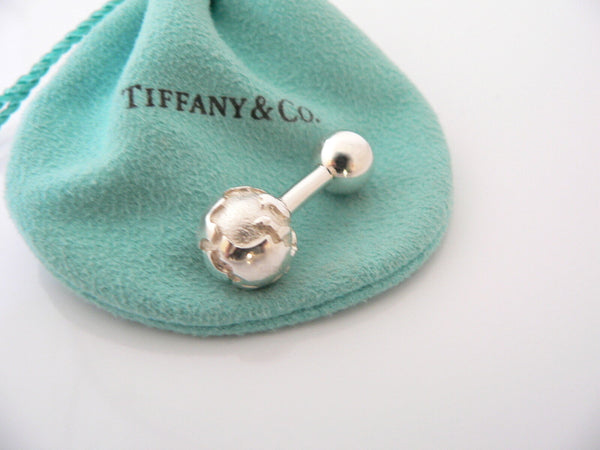 Tiffany & Co Silver Globe Cuff Link Cufflink Cufflinks Travel Gift Pouch Love