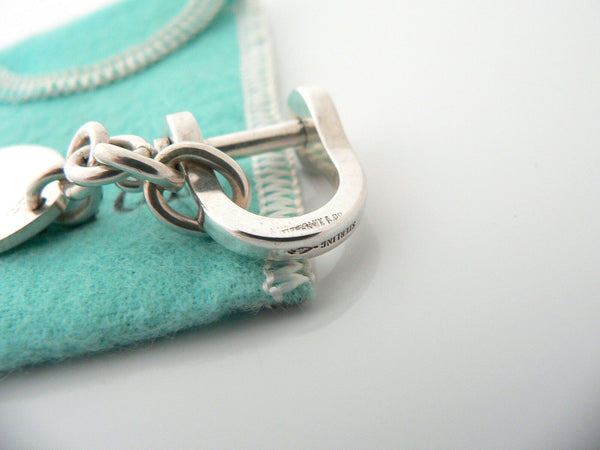 Tiffany & Co Silver Shackle Oval Key Ring Keychain Key Chain Gift Pouch Love