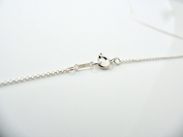 Tiffany & Co Teardrop Necklace Pendant Charm Chain Large Peretti Silver 24 Inch