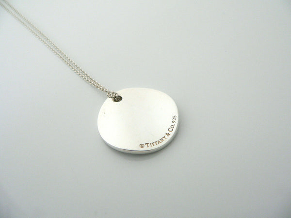 Tiffany Co Silver Notes Circle Round Necklace Pendant Charm Chain Gift Love