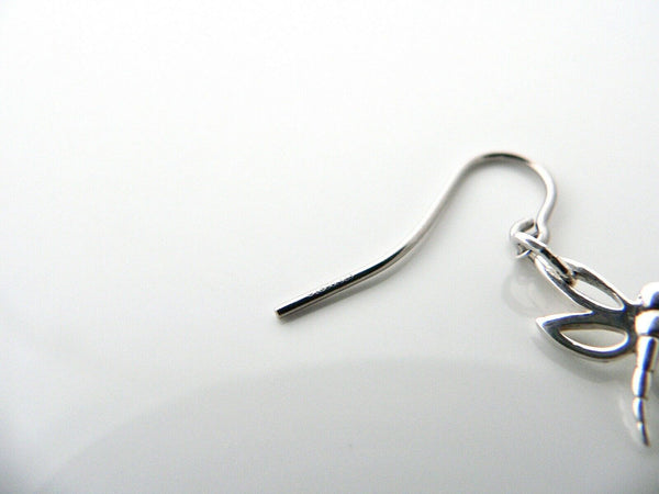 Tiffany & Co Silver Dragonfly Dangling Dangle Earrings Nature Lover Gift Pouch