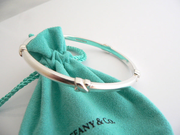 Tiffany & Co Silver Signature Bangle Bracelet Gift Pouch Love Statement