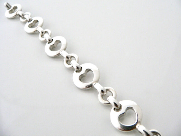 Tiffany & Co Silver Stencil Cut Out Heart Bracelet Bangle Love Gift Art Classic