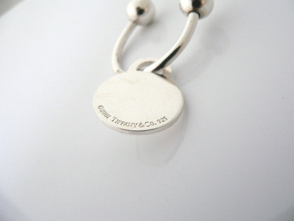 Tiffany & Co Key Ring Silver Circle Round  Keychain Key Chain Housewarming Gift