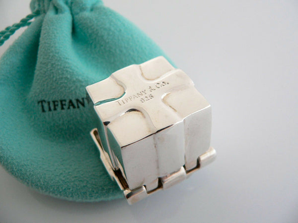 Tiffany & Co Silver Gift Box Pill Box Case Ribbon Bow Signature Pouch