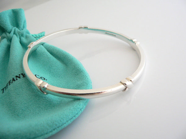 Tiffany & Co Silver Signature Bangle Bracelet Gift Pouch Love Statement