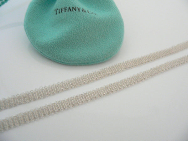 Tiffany & Co Open Heart Necklace Pearl Pendant Charm 25 Inch Mesh Gift Pouch Art