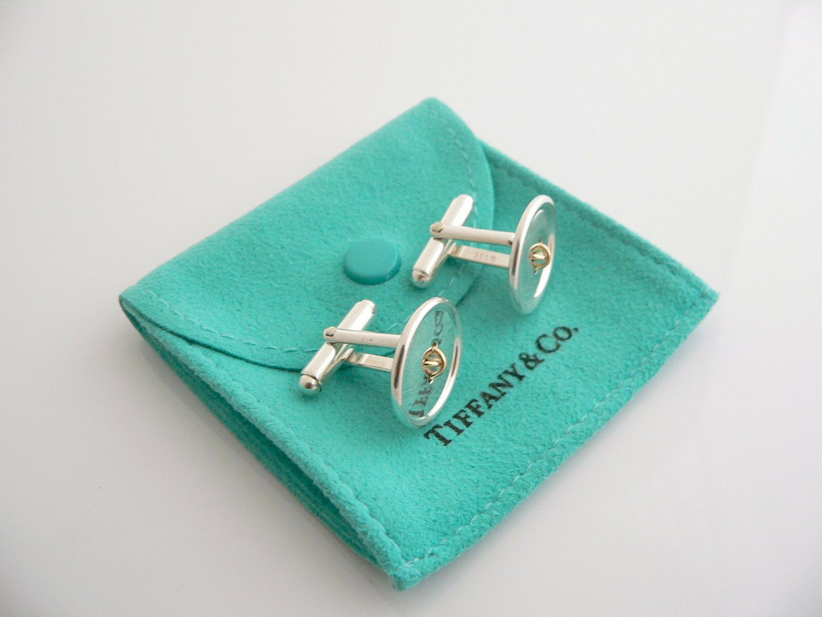 ✨️TIFFANY＆Co CUFFS✨️ カフスCUFFSLINKS Tiffany Silver Cufflinks - Silver & Onyx Cuff Links