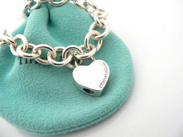 Tiffany & Co Silver XOXO Heart Padlock Bracelet Bangle Charm Hugs Kisses Love
