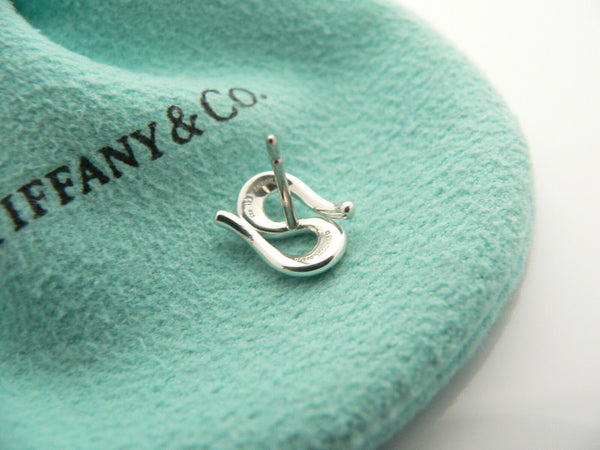 Tiffany & Co Silver Open Wave Earrings Studs Sea Lover Gift Pouch Peretti