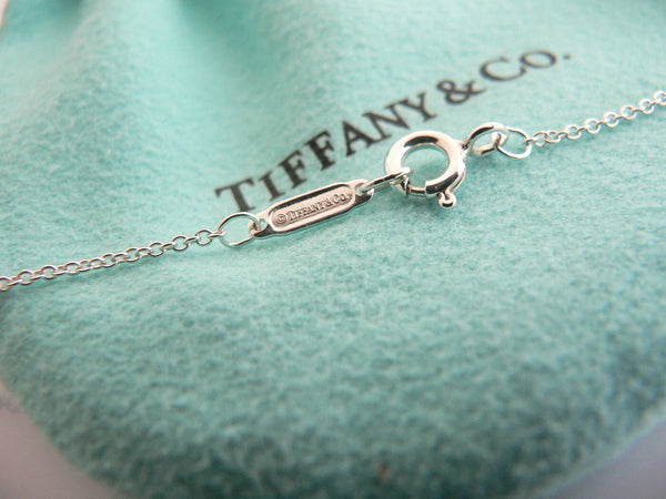 Tiffany & Co Silver Diamond Mesh Dangling Dangle Necklace Pendant Gift Love Rare