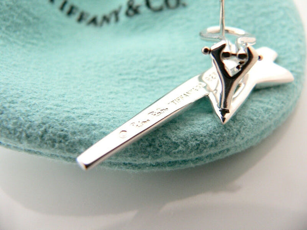 Tiffany & Co Silver Picasso Shooting Star Earrings Studs Gift Pouch Love Art