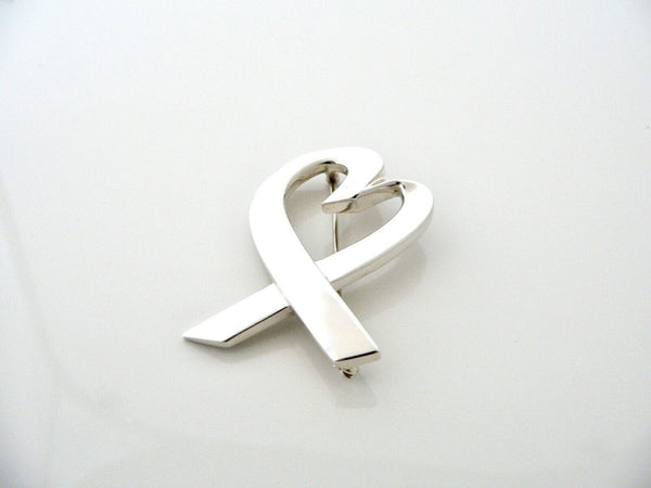 Tiffany & Co Silver Picasso Loving Heart Brooch Pin Love Gift Art Large Size