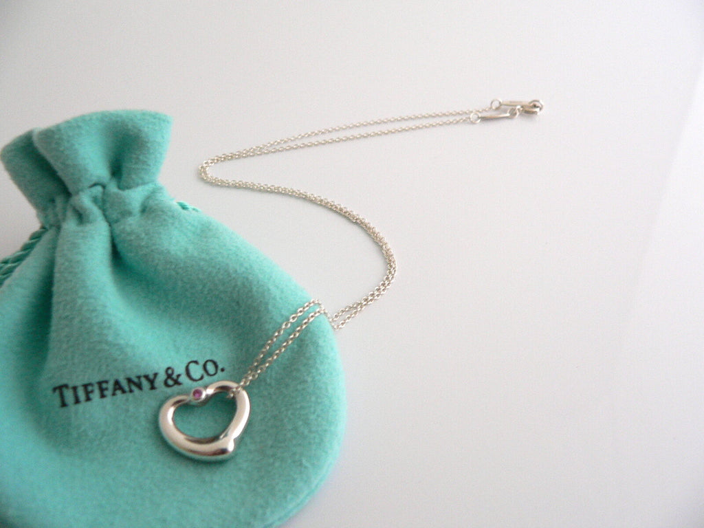 TIFFANY & CO. Soleste Pink Sapphire Diamond Platinum Pendant