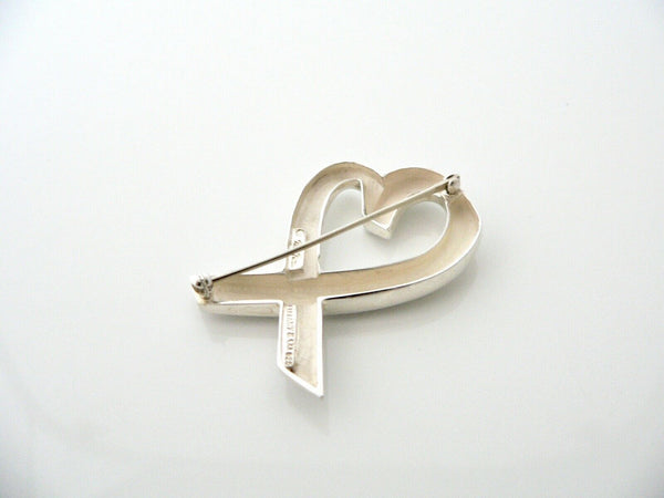 Tiffany & Co Silver Picasso Loving Heart Brooch Pin Love Gift Art Large Size